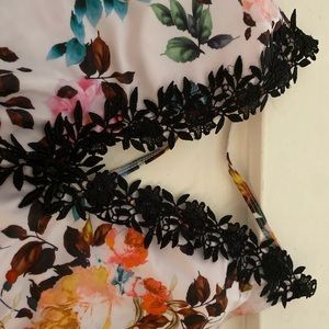 One piece floral bathing suit